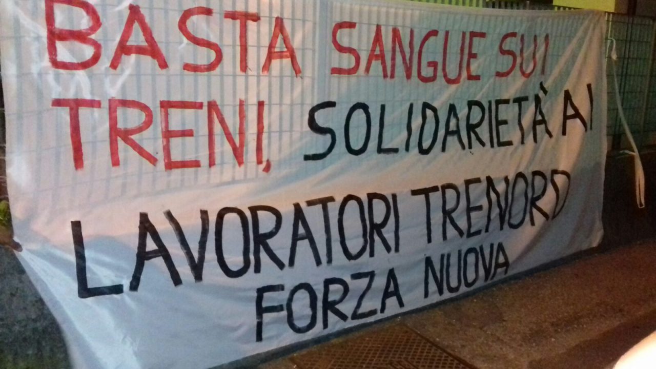 Sicurezza sui treni, Forza Nuova con i ferrovieri