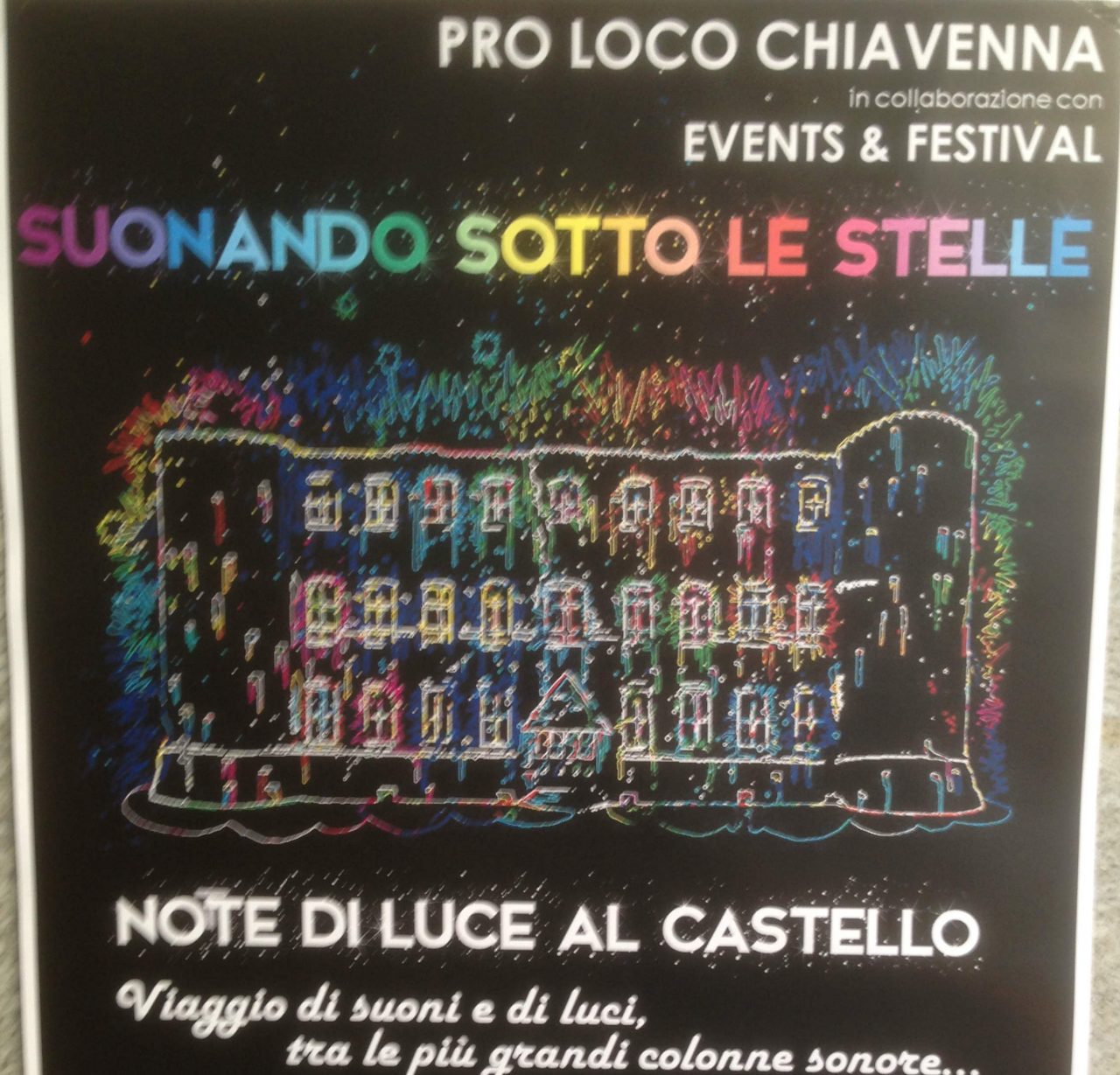 Note di luce al Castello sabato a Chiavenna