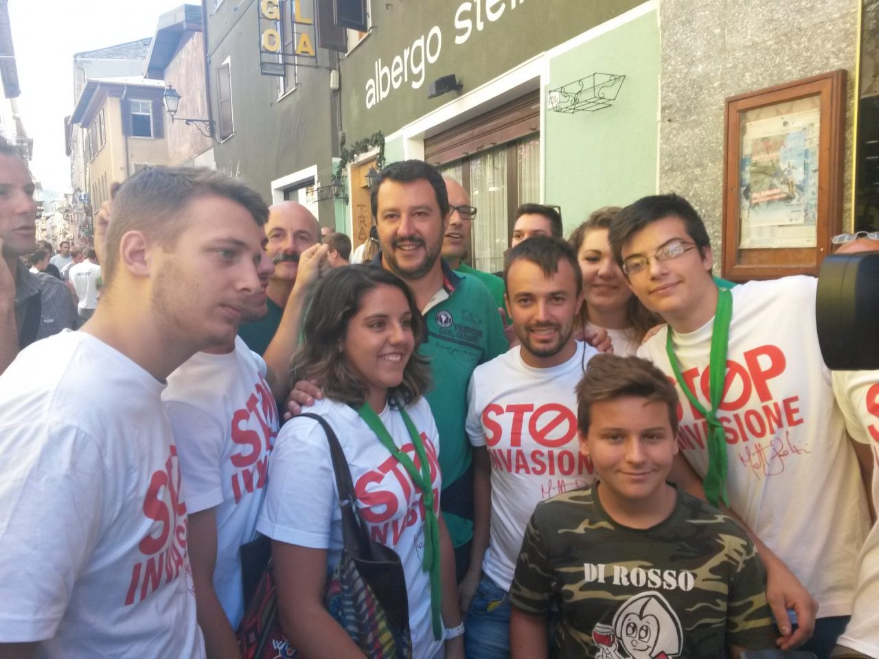 Il segretario della Lega Nord Salvini a Bormio