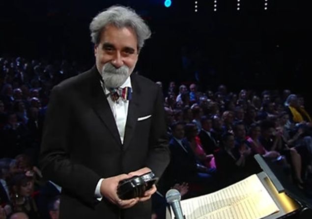 Il maestro Peppe Vessicchio al passo dello Stelvio