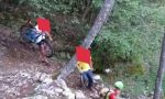 Biker bloccato in Val Fontana