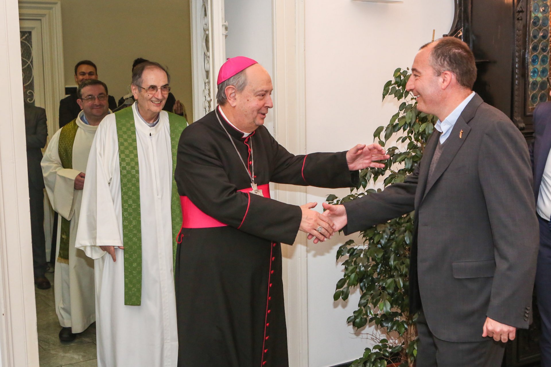 don Christian Bricola, don Alessandro Di Pascale, don Valerio Livio, vescovo oscar cantoni