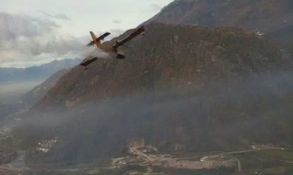 L'incendio in Valtellina continua a preoccupare