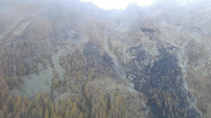 L’incendio sviluppatosi in Val Codera si è spento da solo