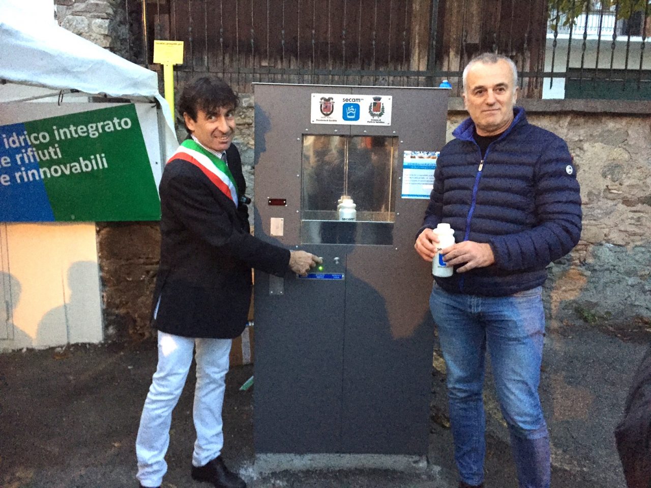 Inaugurato nuovo fontanello di Secam a Ponte in Valtellina