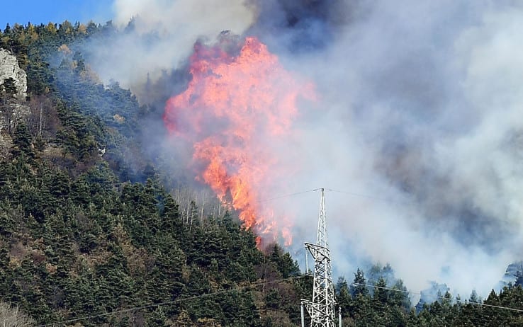 Incendi, +100% i boschi bruciati