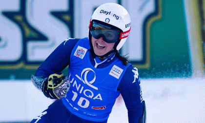 Irene Curtoni migliore tra le azzurre nella prova di slalom speciale