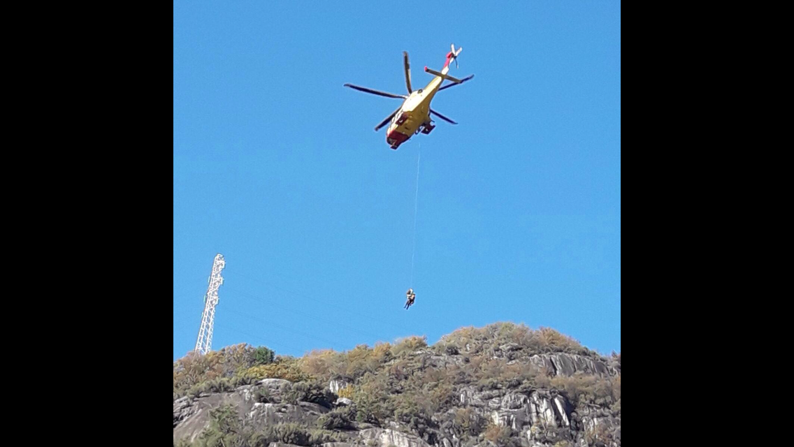 Scarica di sassi sulla ferrata di Mese: climber ferito