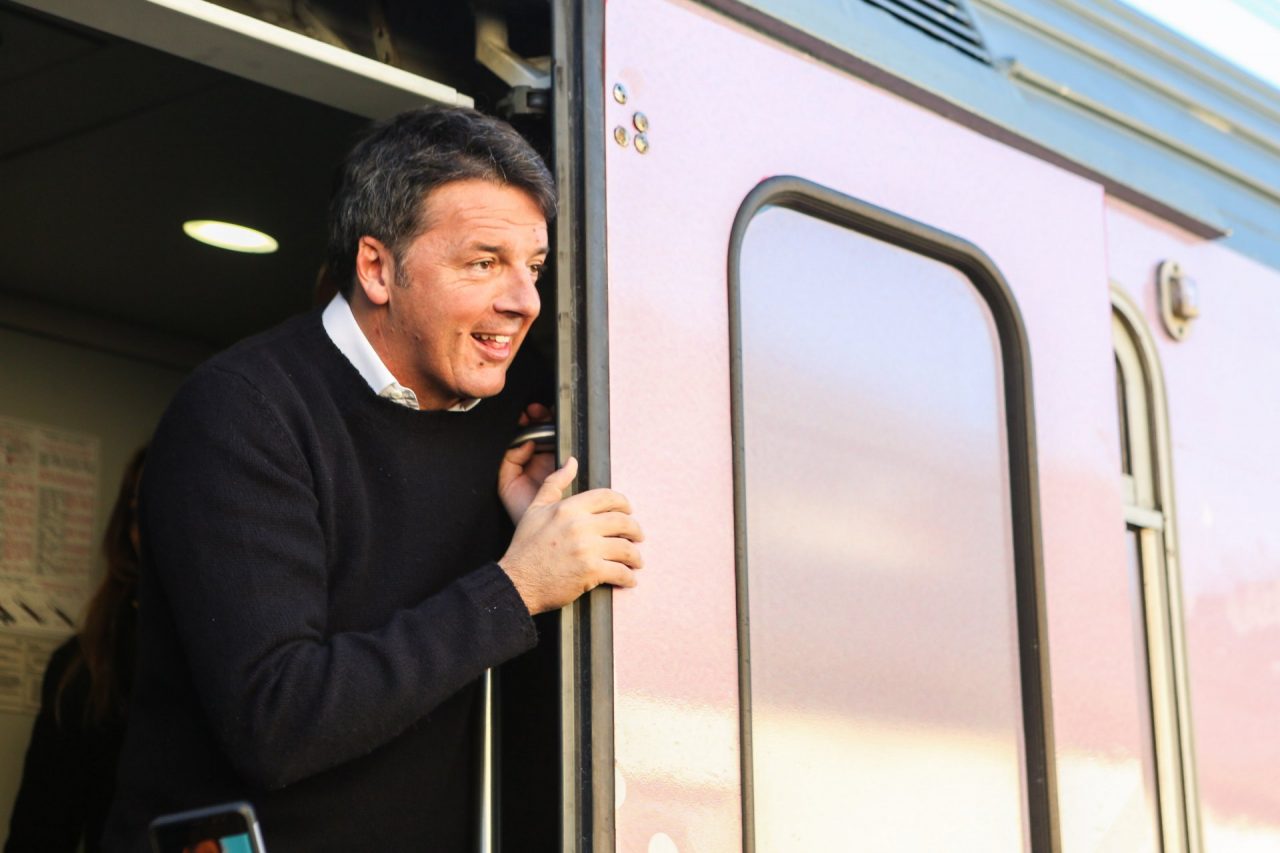 Matteo Renzi arriva a Lecco per la campagna elettorale