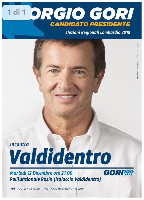 Elezioni Regionali Giorgio Gori in Valdidentro
