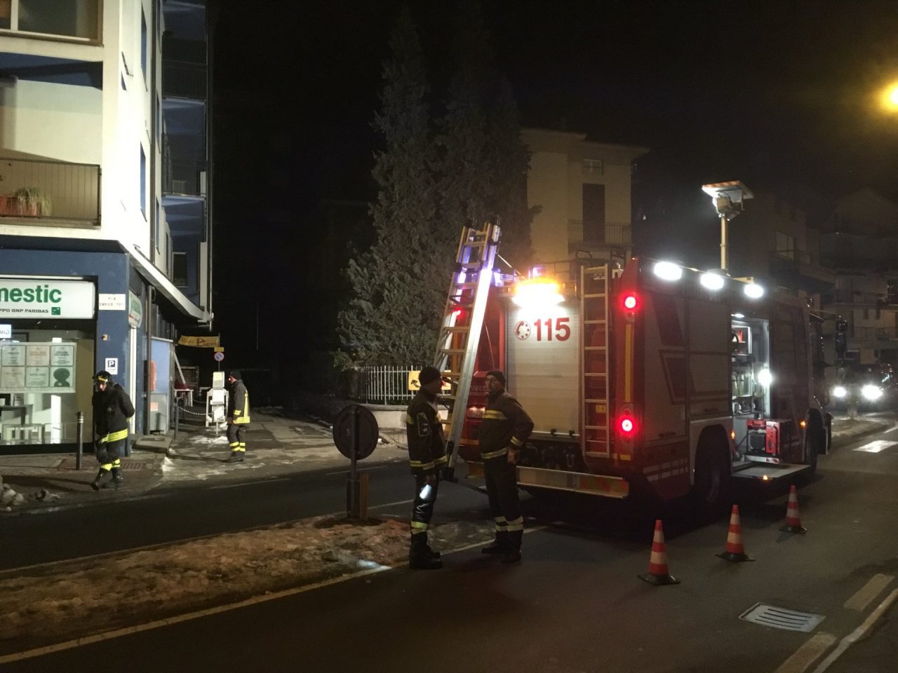 Allarme incendio a Sondrio