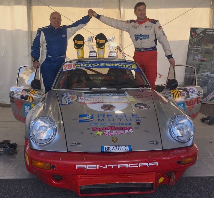 Da Zanche festeggia sul podio del Monza Rally Show