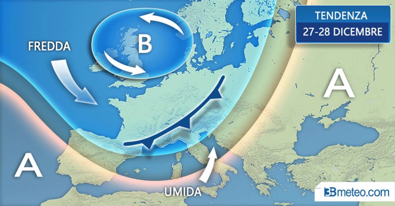 Meteo Natale, arriva l’anticiclone ma tornano pioggia e neve