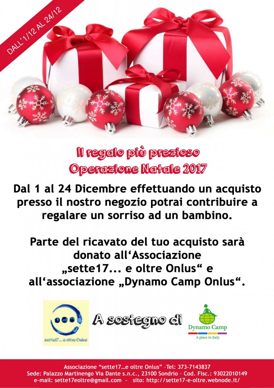 Sondrio, Sette17… e oltre Onlus scende in campo
