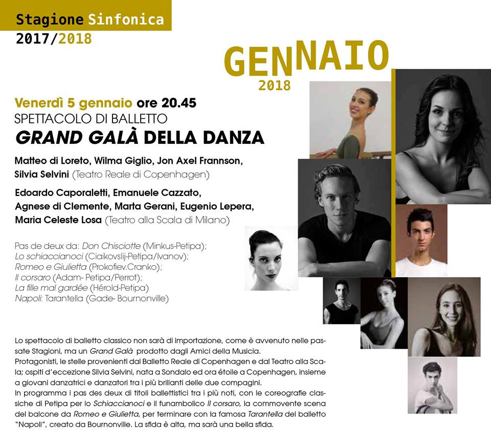 Gran Gala di Danza a Sondrio per salutare l’anno nuovo