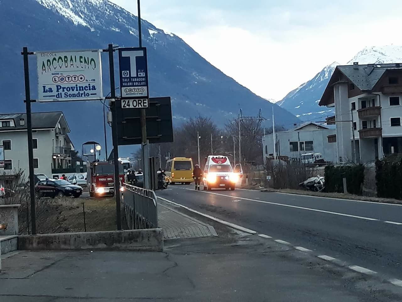 Villa di Tirano, incidente sulla 38
