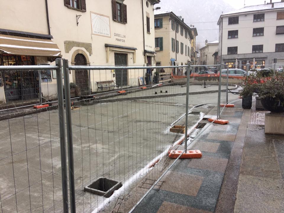 Piazza Basilica, lavori in corso