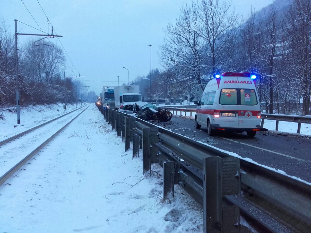 Incidente sulla Statale 38, traffico in tilt