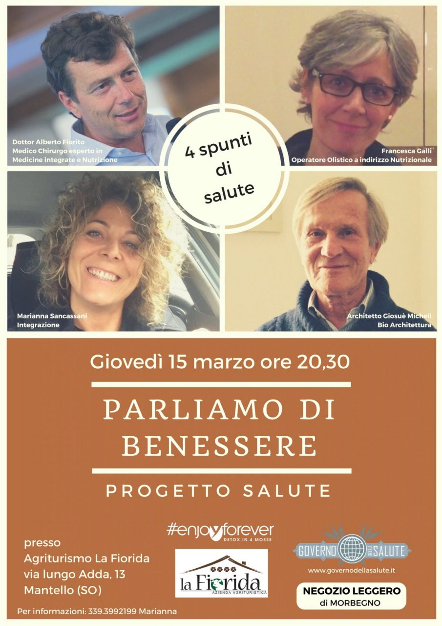 “Parliamo di benessere”, incontro pubblico a La Fiorida