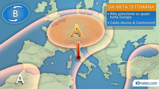 Arriva l’anticiclone europeo e i primi caldi di stagione PREVISIONI METEO
