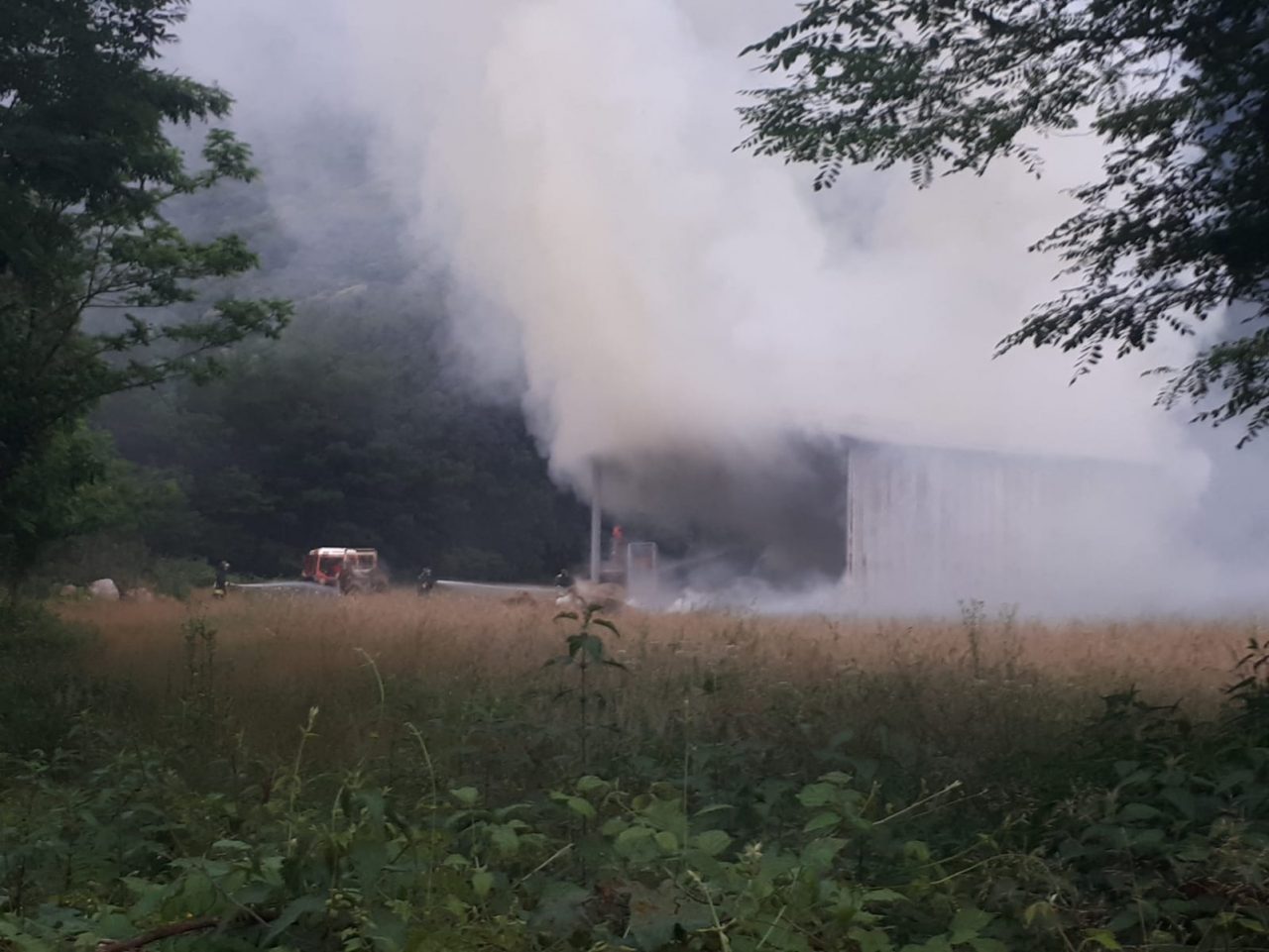 Grosso incendio a Delebio