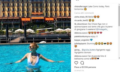 Chiara Ferragni fa tappa sul Lago di Como FOTO