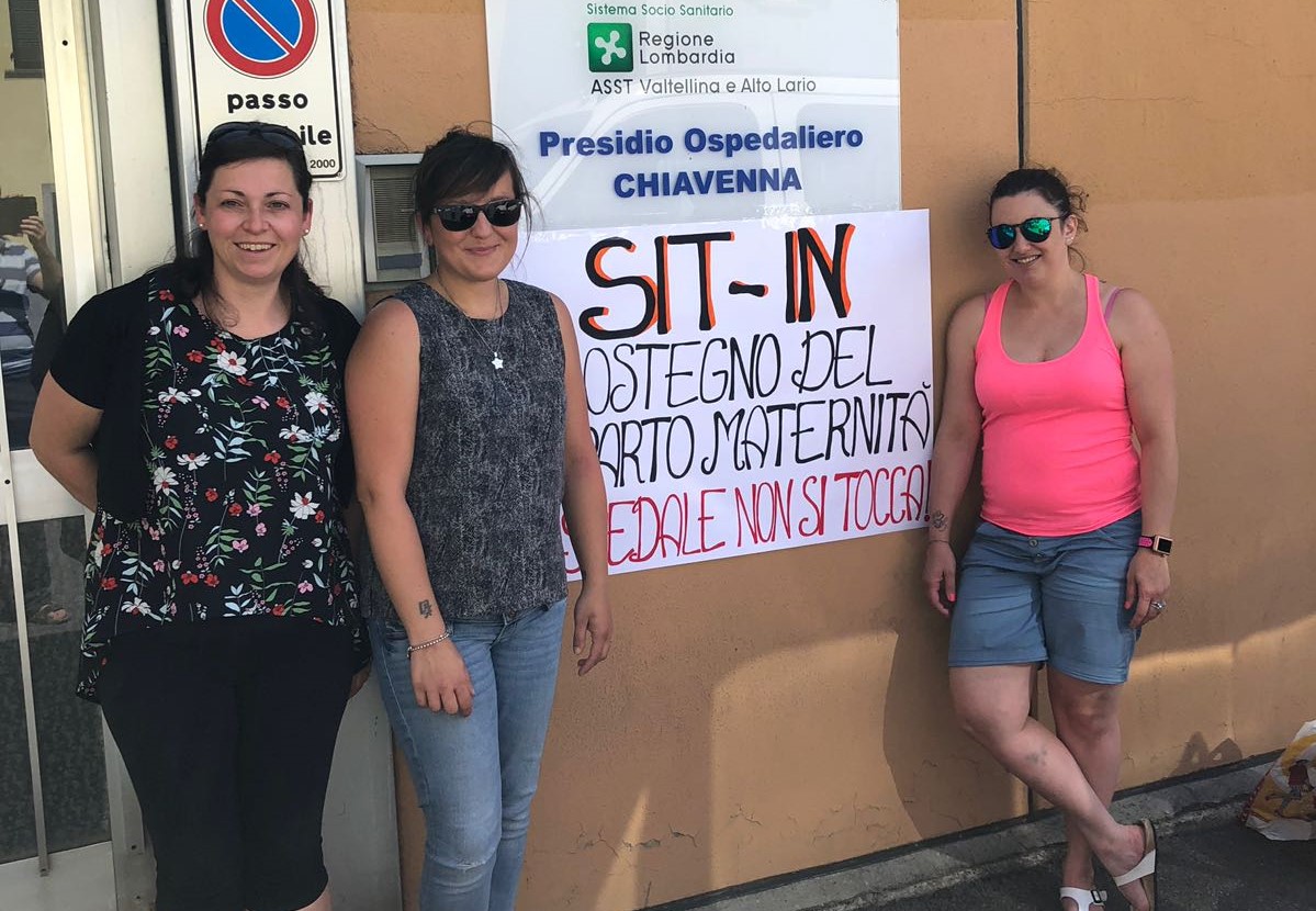 Sit in in ospedale per salvare il punto nascite di Chiavenna