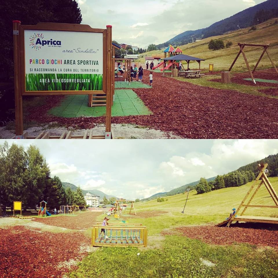 Aprica, nuova area giochi ai Sondellini