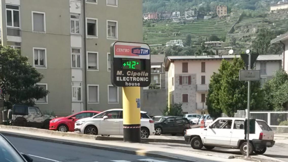 A Sondrio temperature africane