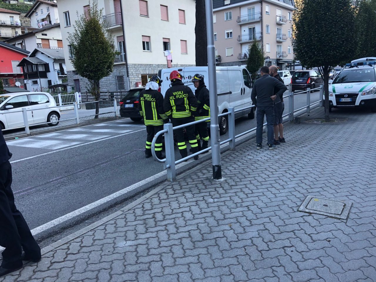 Incidente in viale Maloggia a Chiavenna
