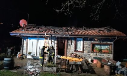 Incendio al ristorante Al Casel di Lanzo d'Intelvi FOTO