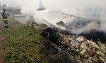 Rimorchio camion in fiamme sulla Statale 36 a Mandello VIDEO