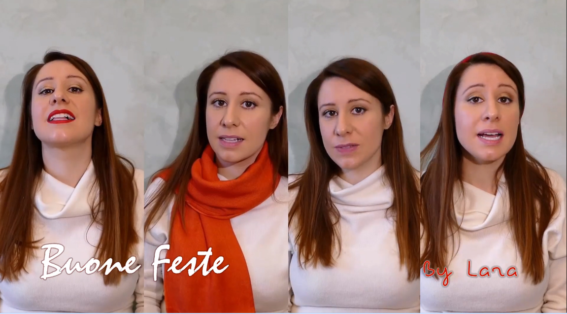 La performance polifonica di Lara per augurarvi buone Feste VIDEO