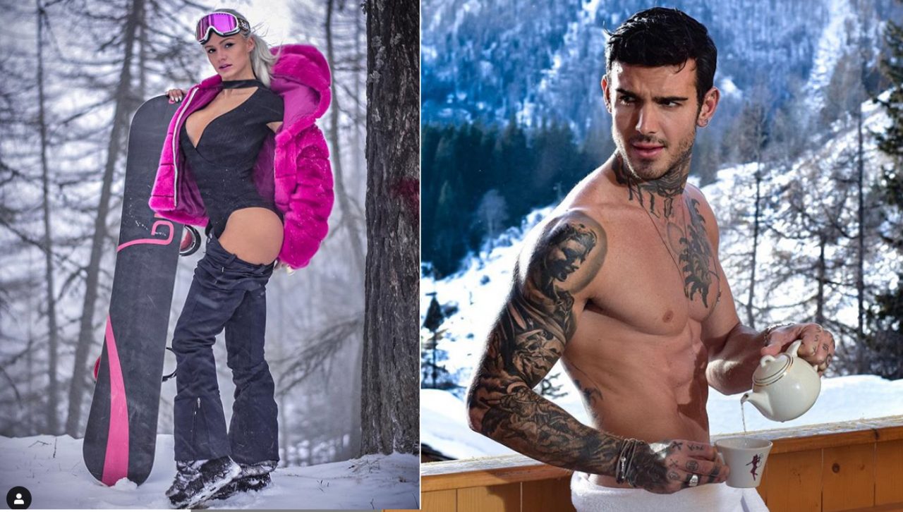 Ancora VIP a Madesimo, anche loro a torso nudo