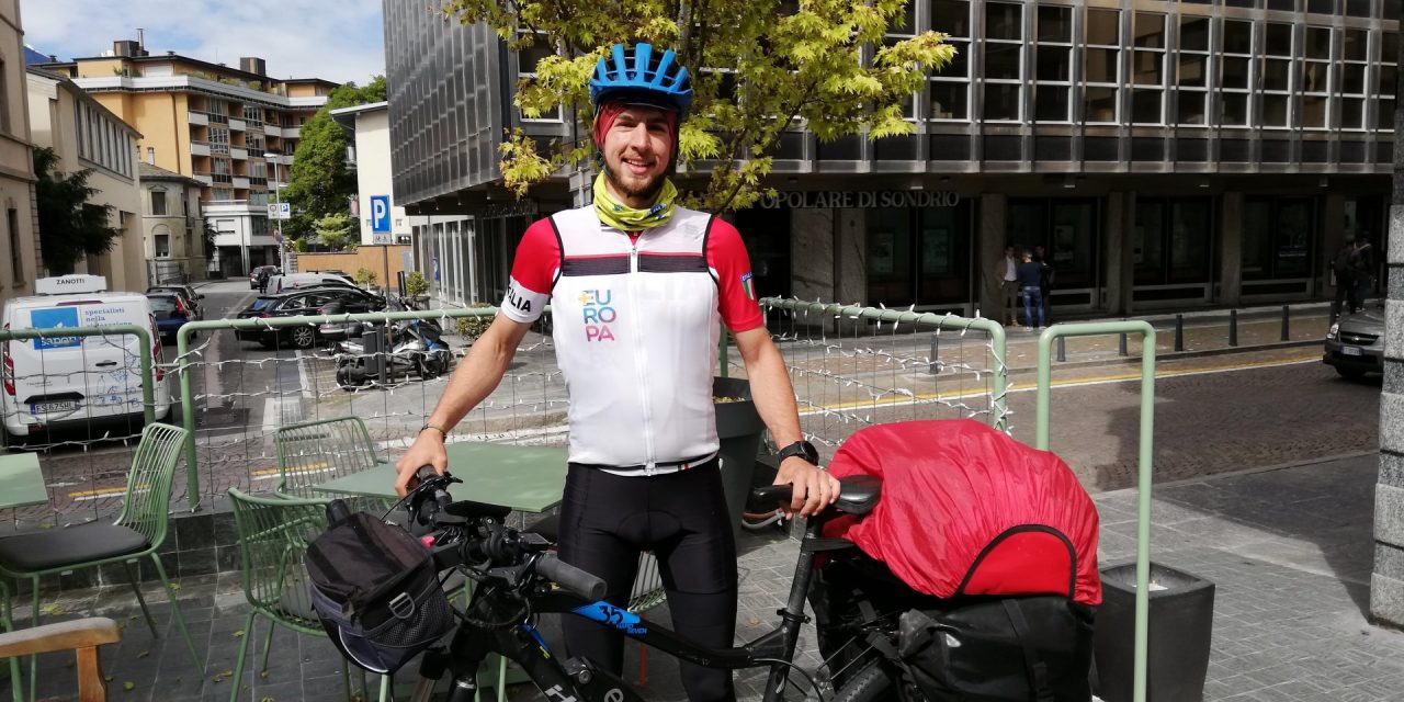 Elezioni Europee 2019, il candidato ciclista è arrivato a Sondrio