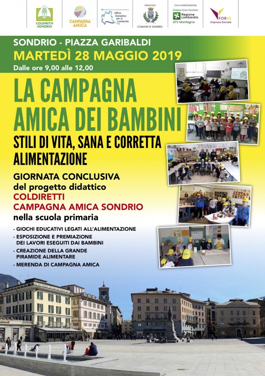 Festa in piazza Garibaldi per il progetto “Stili di vita, sana e corretta alimentazione nelle scuole”
