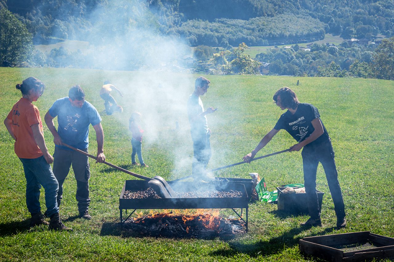 Il Samichêl (autunno) a Sondalo vuol dire castagnata FOTO