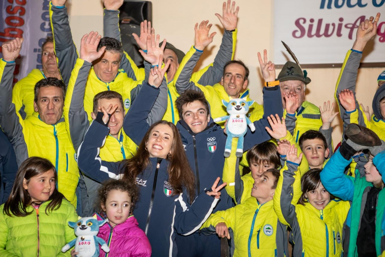 Albosaggia: accoglienza da eroi per gli skialper Rocco e Silvia FOTO
