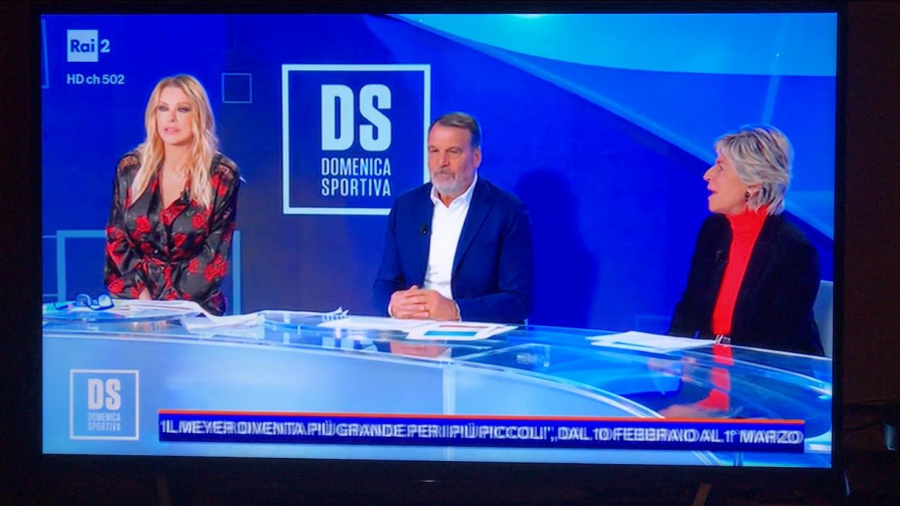 La Christillin fa gli auguri in diretta al tiranese Tancini