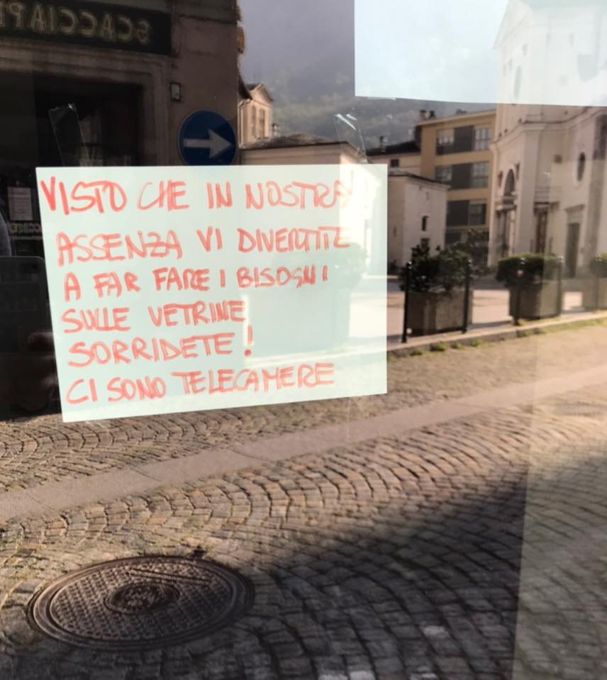 Vandalismo in centro storico