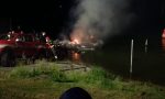 Imbarcazione distrutta dalle fiamme VIDEO