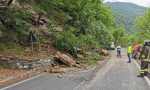 Frana sulla Statale 39, chiusa la strada per Aprica FOTO