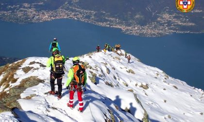 Esercitazione del Soccorso Alpino sul Monte Legnone