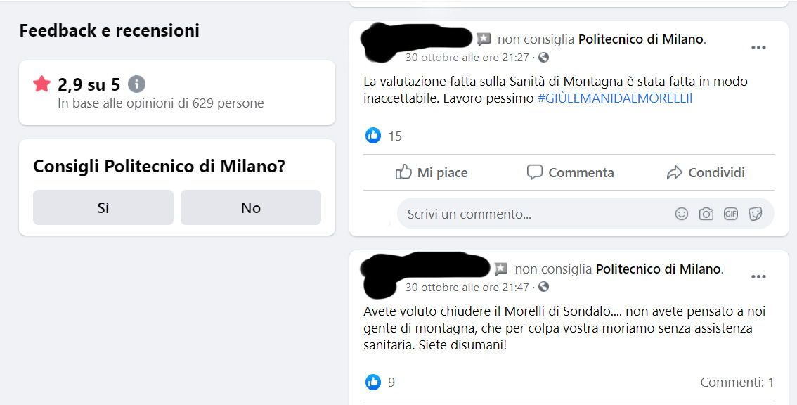 Simona Pedrazzi e Politecnico di Milano colpiti dalla “rappresaglia social” per l’Ospedale Morelli