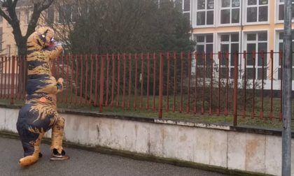Oggi è il Darwin day! Il video del dinosauro "superstite" che si aggira davanti alla scuola
