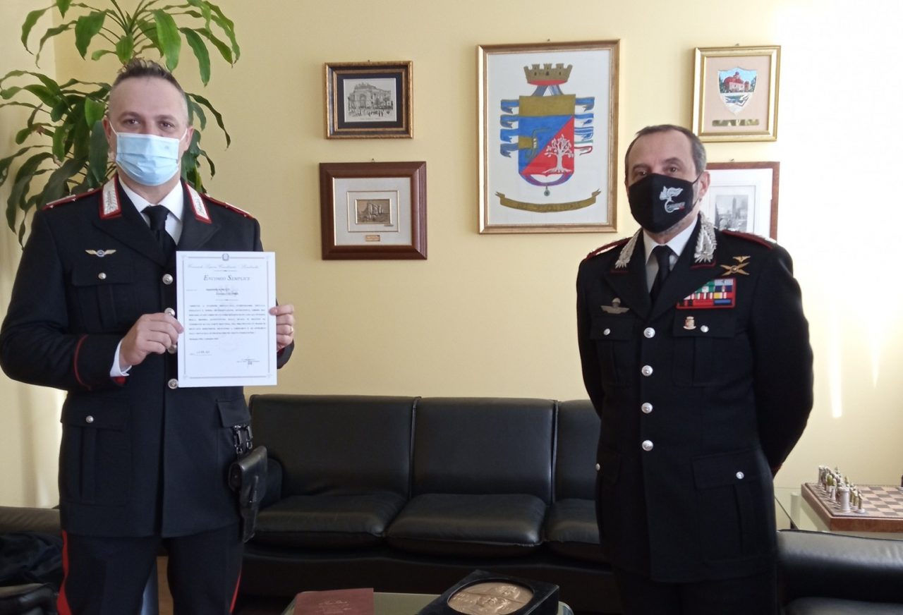 Frana a Bema: premiato carabiniere eroe