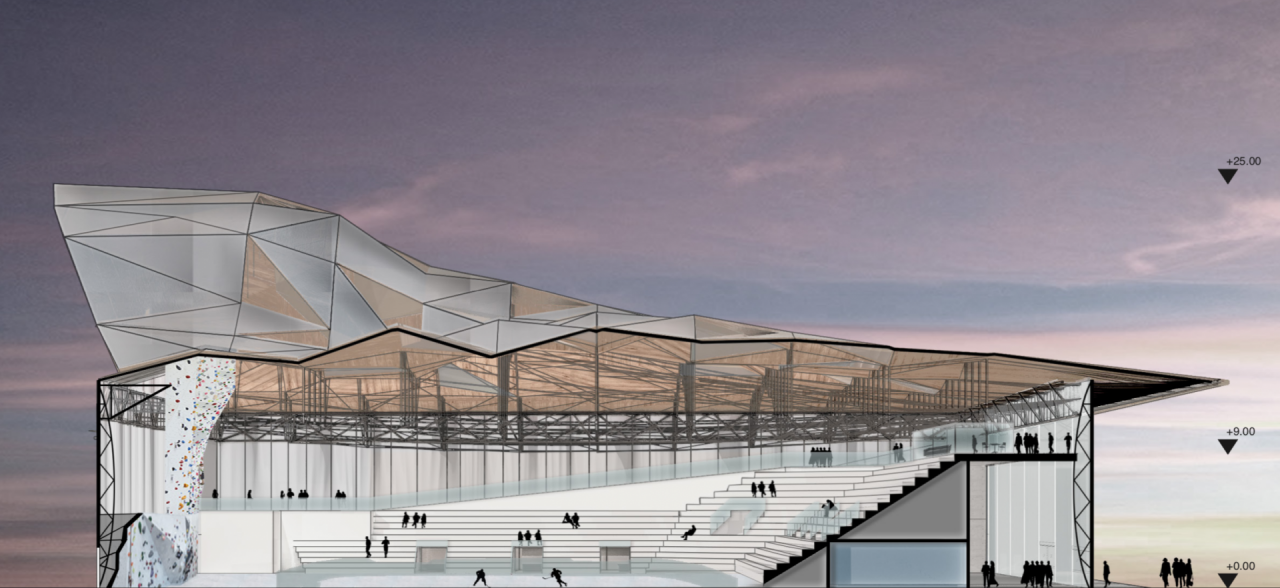 La Sondrio Arena prende forma nelle foto del progetto