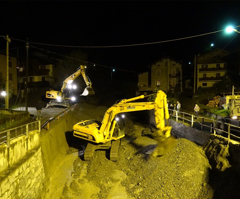 Via al cantiere nella parte alta del Rio Scianno