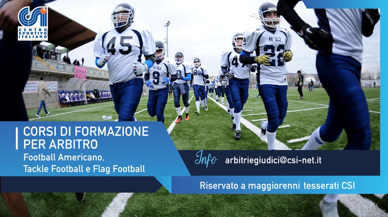 Al via il Corso arbitri per football americano del CSI