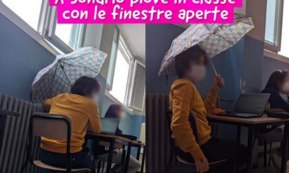 In classe con l'ombrello: la foto che spopola su Instagram